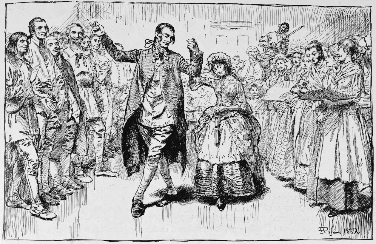 Et bryllup i Kentucky, illustration fra "Building the Nation" af Charles Carleton Coffin, 1883 af Howard Pyle