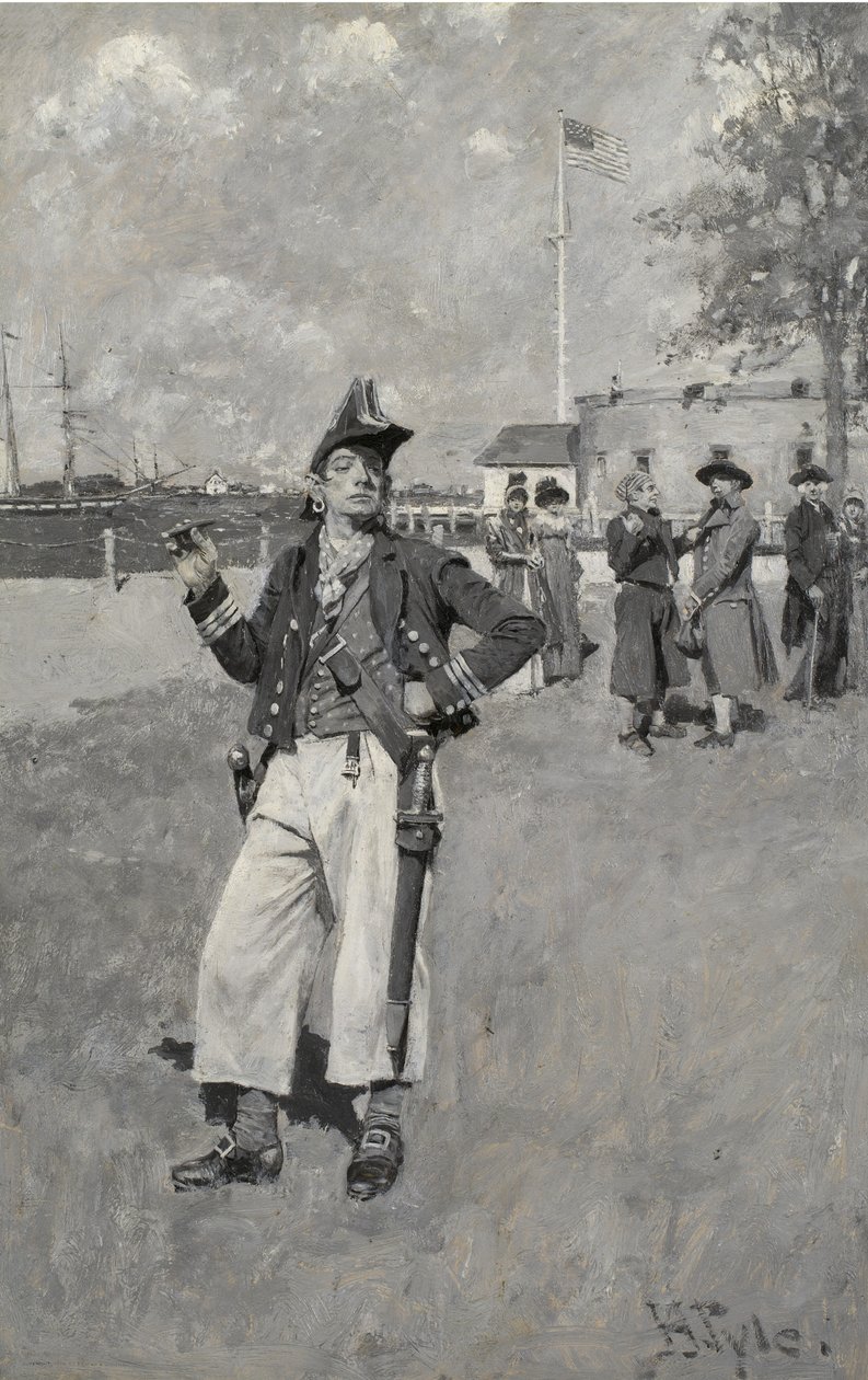 A Privateersman Ashore, 1893 (olie på Russells lærredstavle) af Howard Pyle