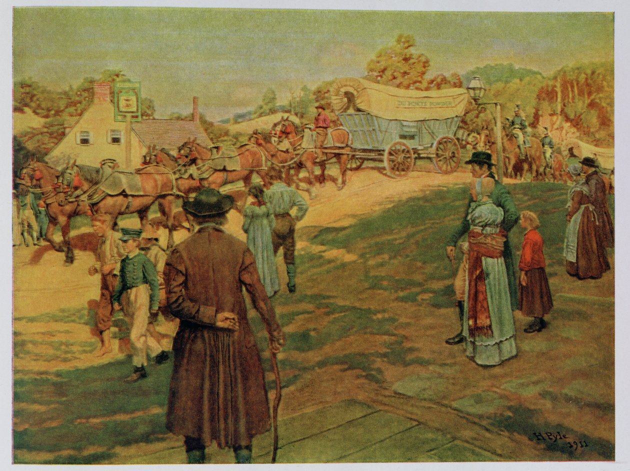 Bærer pulver til Perry ved Lake Erie, 1911 af Howard Pyle