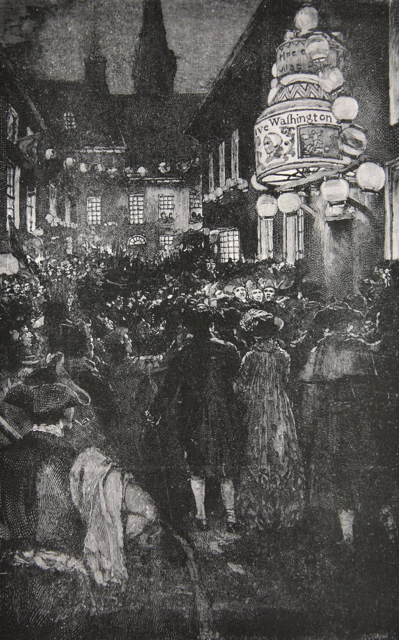 Fejring på indsættelsesaftenen af Howard Pyle