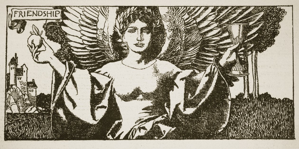 Venskab, illustration fra 