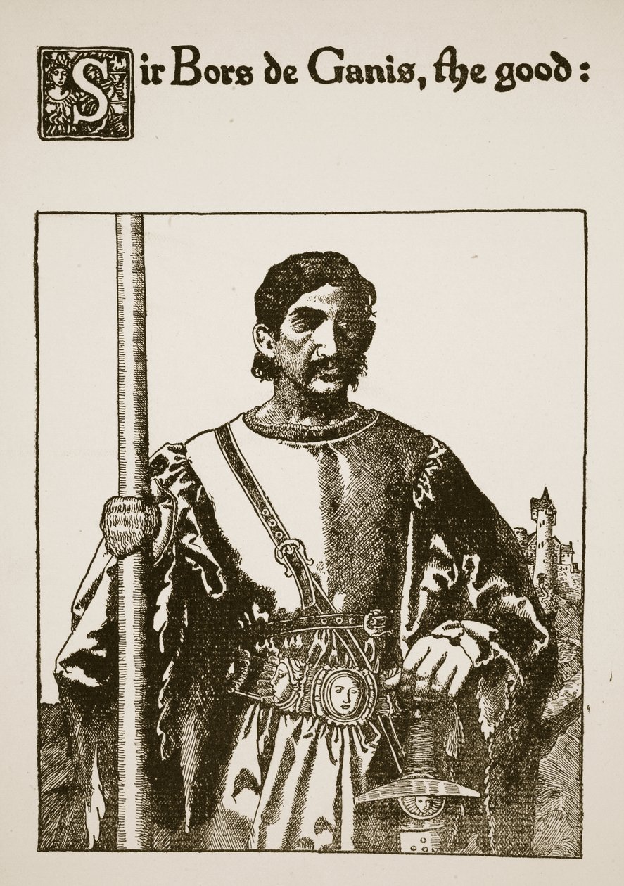 Sir Bors de Ganis, den gode, illustration fra 