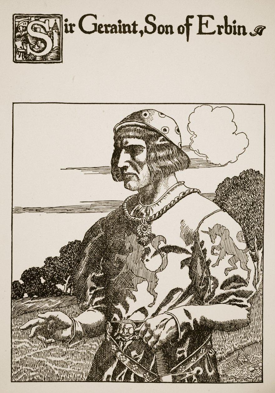 Sir Geraint, søn af Erbin, illustration fra 
