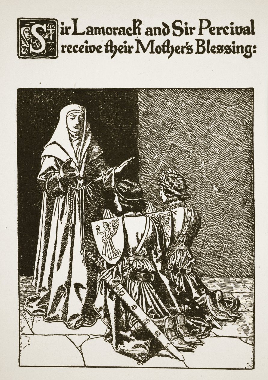Sir Lamorack og Sir Percival modtager deres Mother