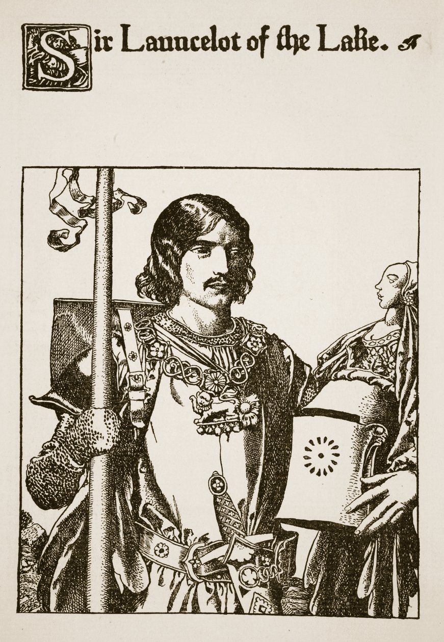 Sir Launcelot of the Lake, illustration fra 