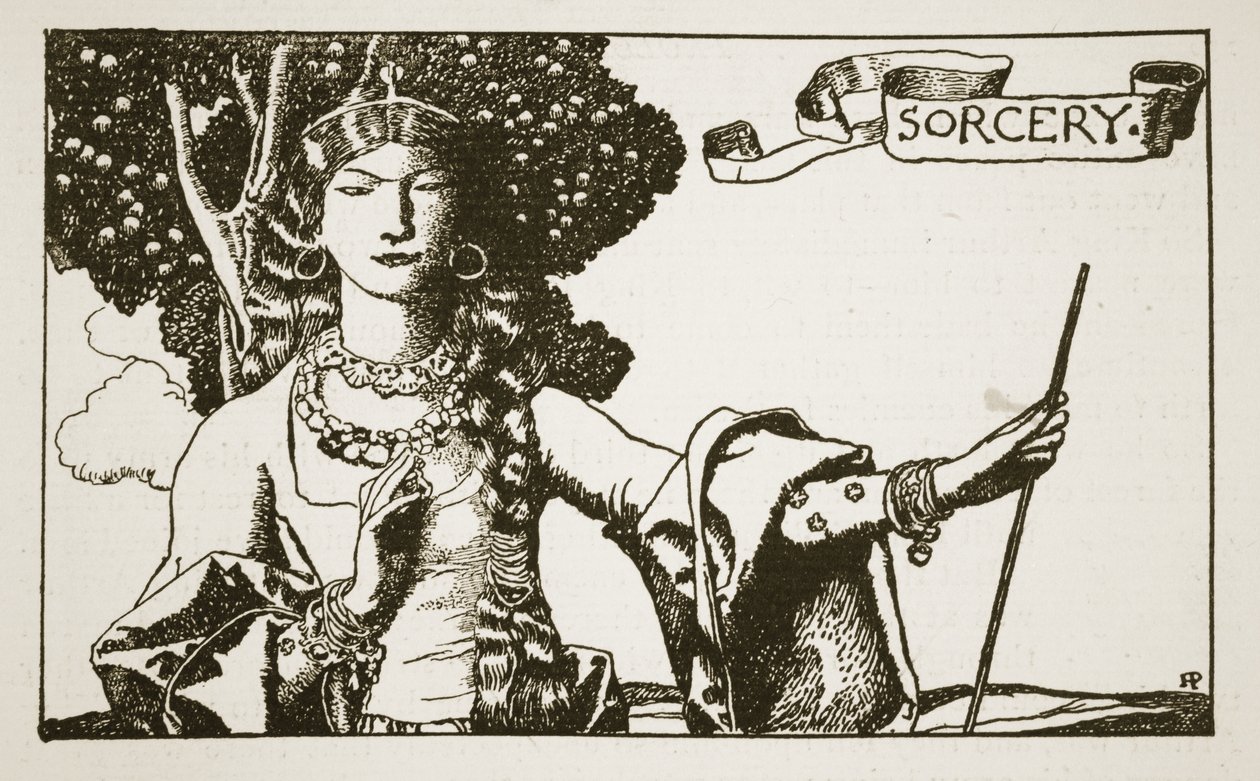 Trolddom, illustration fra 