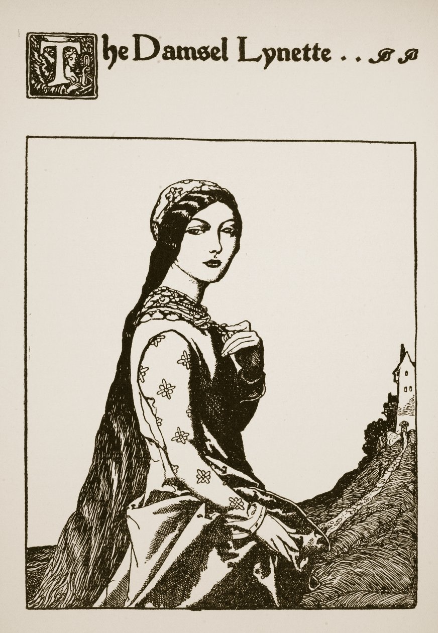 The Damsel Lynette, illustration fra 