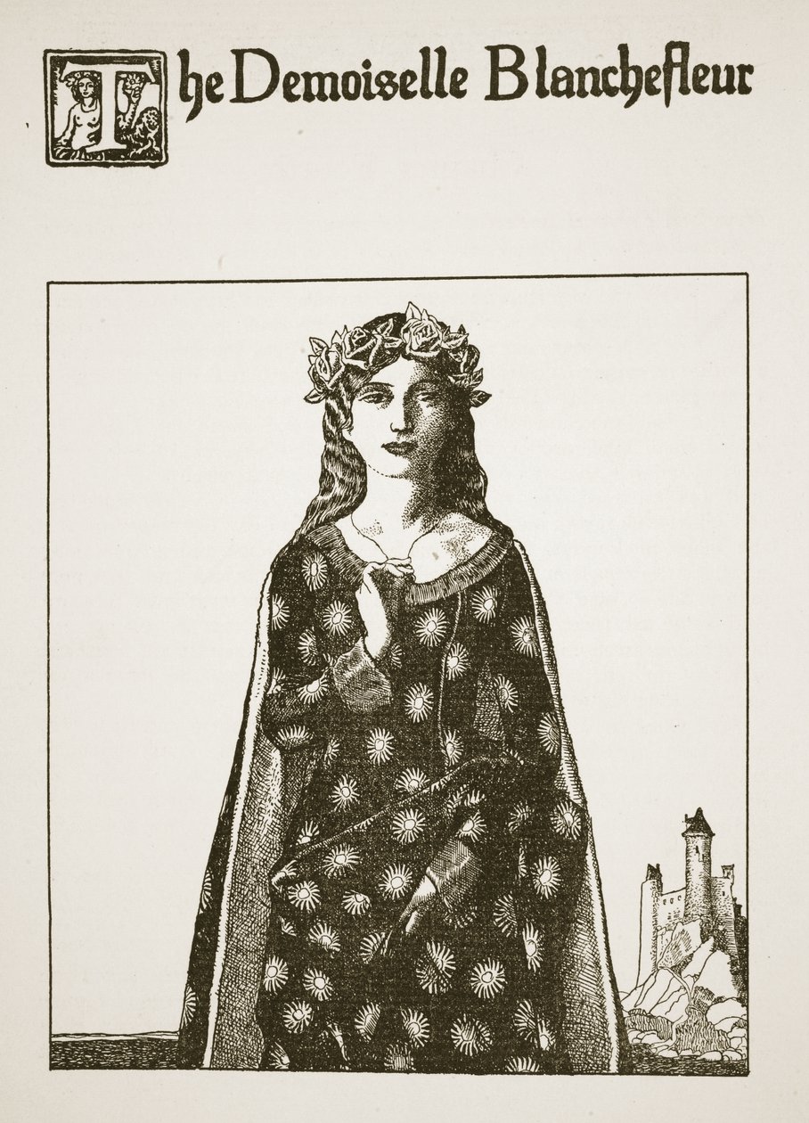 Demoiselle Blanchefleur, illustration fra 