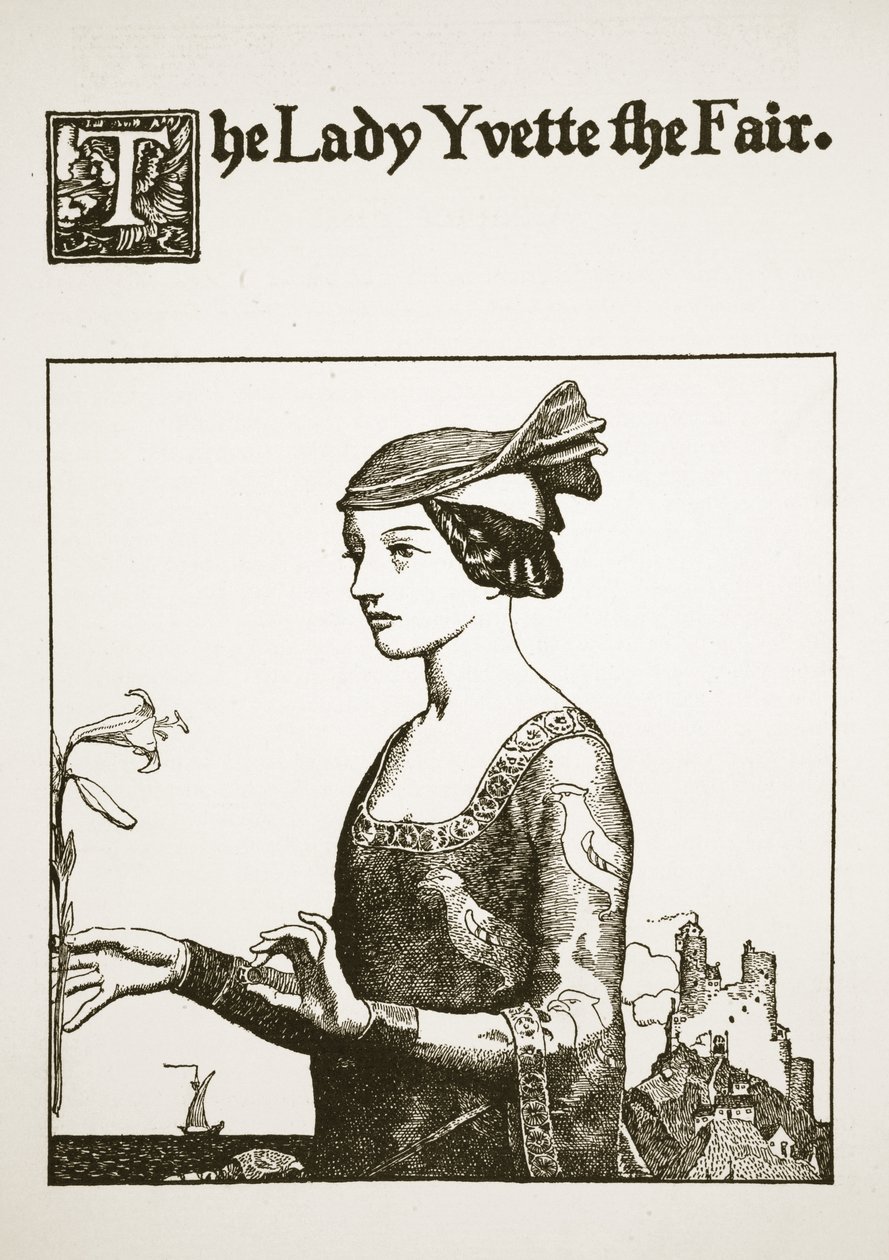 Lady Yvette the Fair, illustration fra 