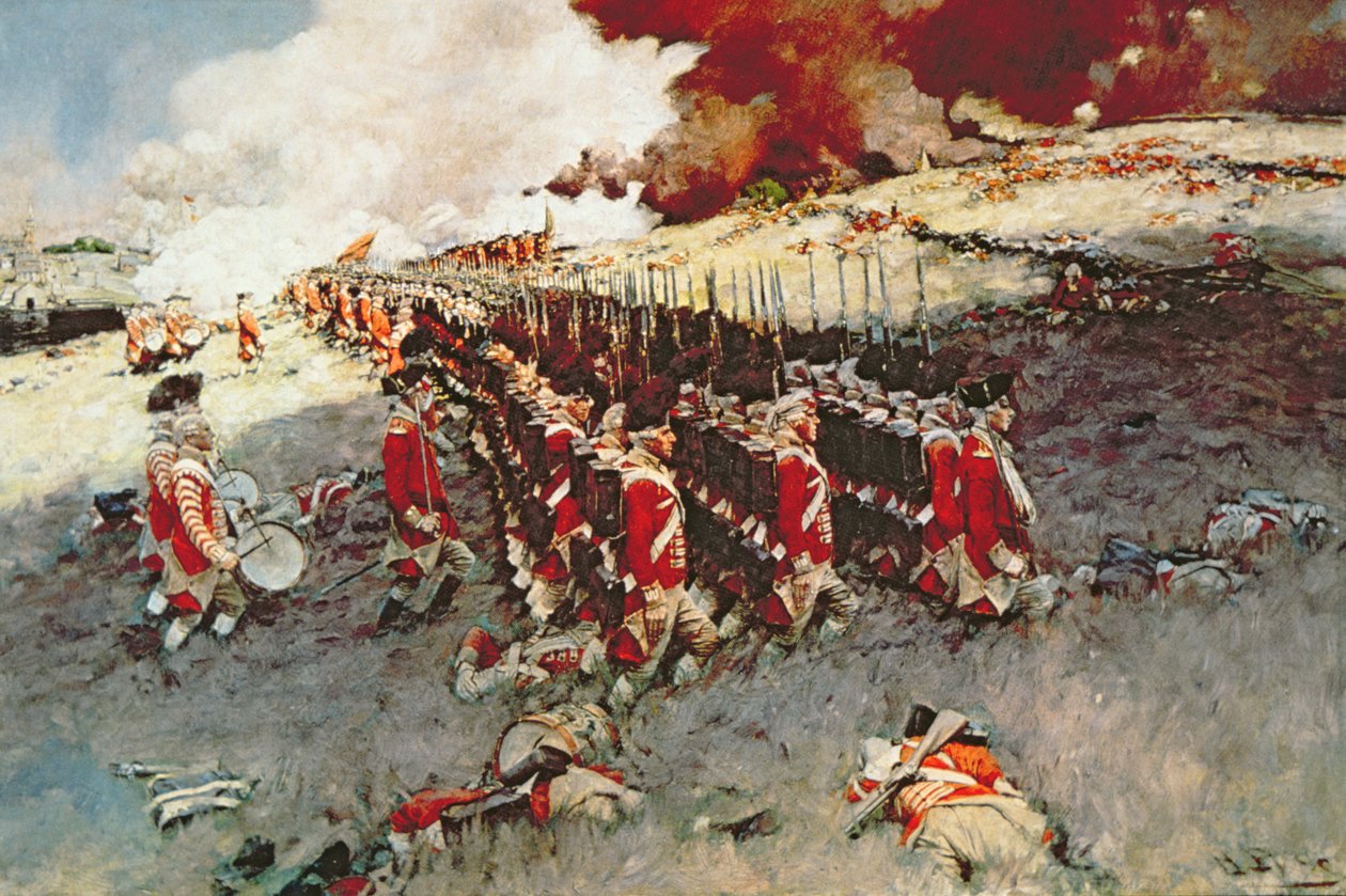 Slaget ved Bunker Hill af Howard (after) Pyle