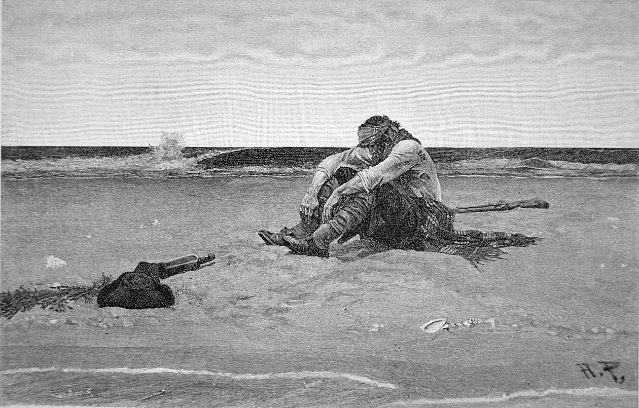 Pirat strandet på en øde ø af Howard (after) Pyle
