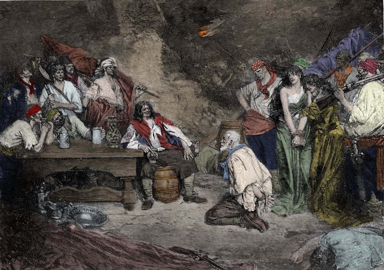 Sir Henry Morgan i Porto Bello af Howard (after) Pyle