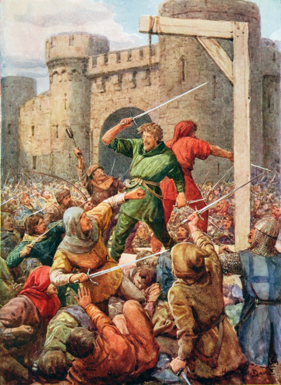 Ryg mod ryg stod de uforfærdede to, illustration fra 