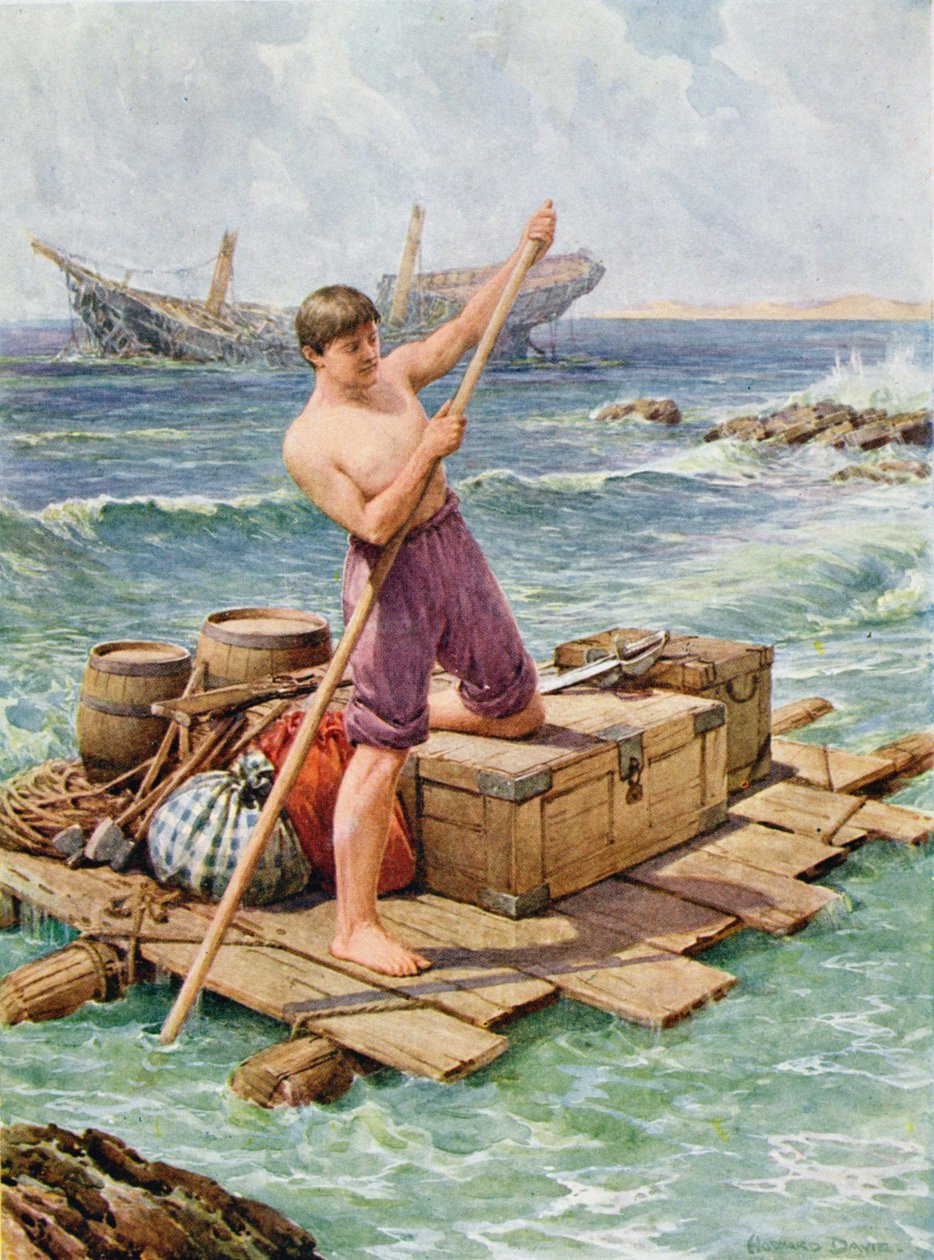Bringing the Raft from the Wreck, illustration til 