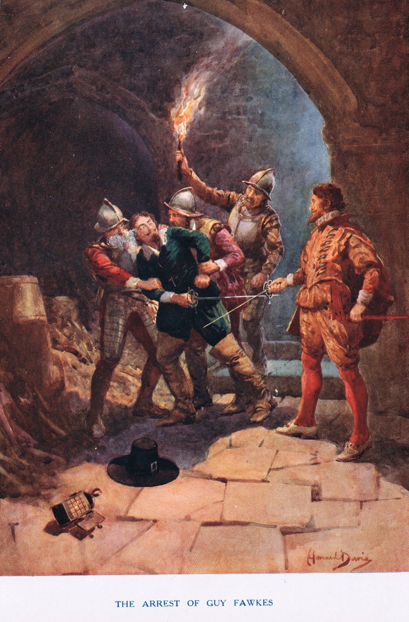 Anholdelsen af Guy Fawkes, illustration fra 