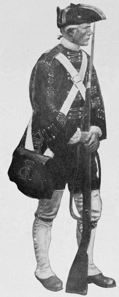En engelsk soldat, fra Mural Decoration, Hudson County Court House, Jersey City, New Jersey af Howard Pyle