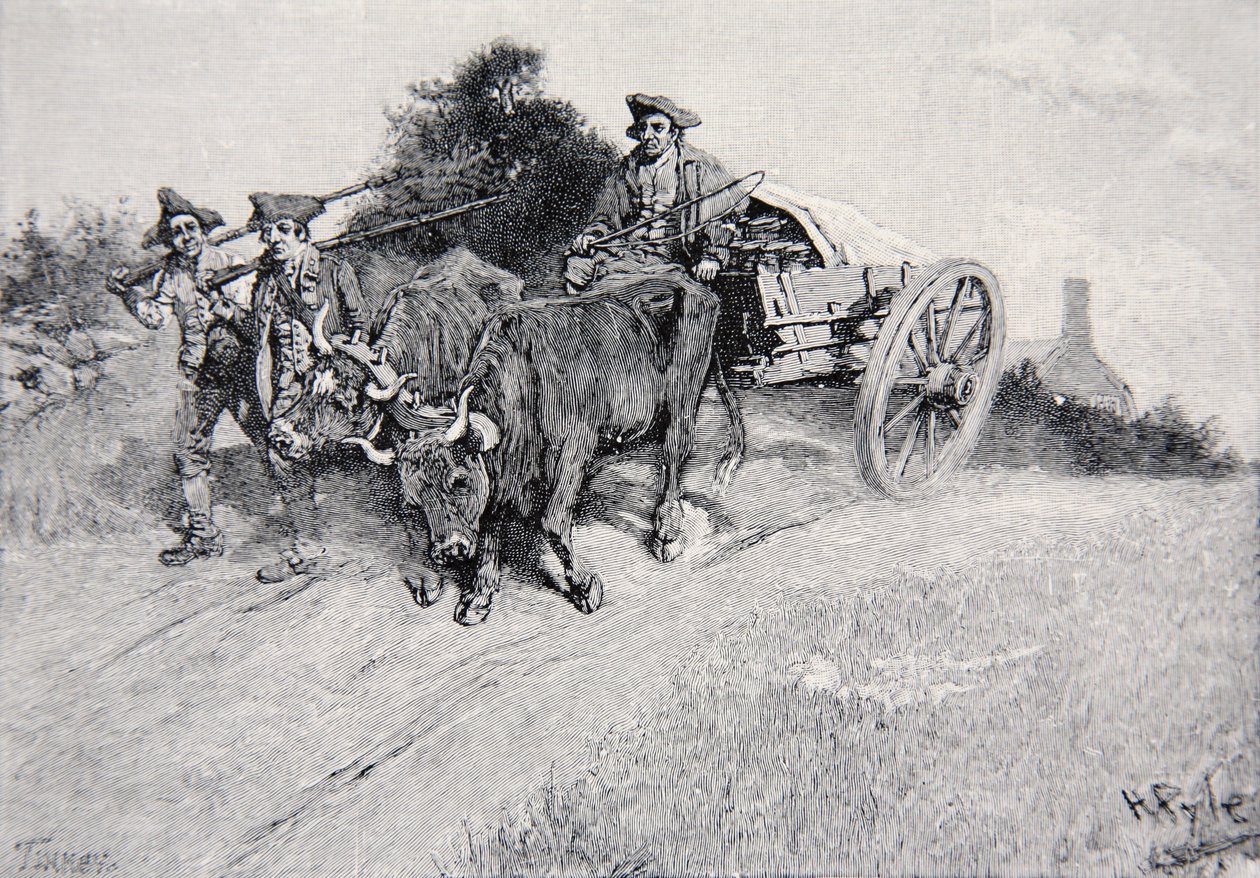 Bringer pulveret til Bunker Hill af Howard Pyle