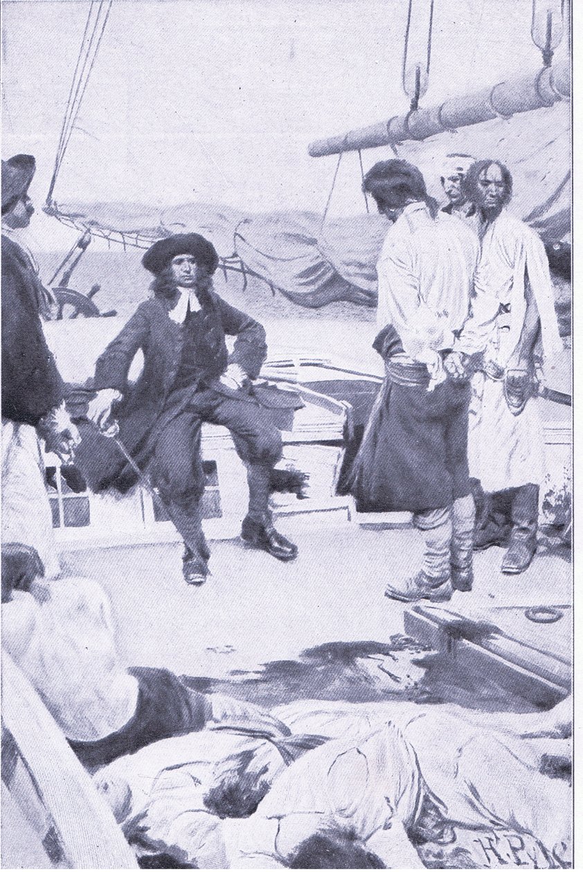 Oberst Brett og piraten, fra Howard Pyles Book of Pirates udgivet af Harper & Bros, 1921 af Howard Pyle