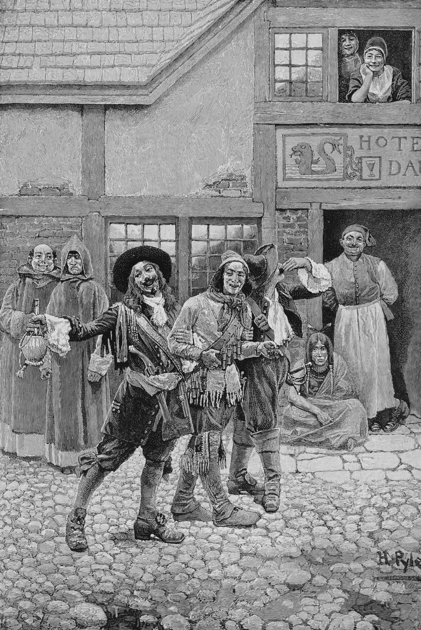 Coureurs de Bois, graveret af G.E. Johnson, illustration fra 