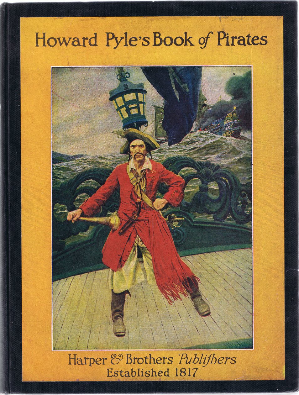 Forsidedesign, fra Howard Pyles Book of Pirates udgivet af Harper & Bros, 1921 af Howard Pyle
