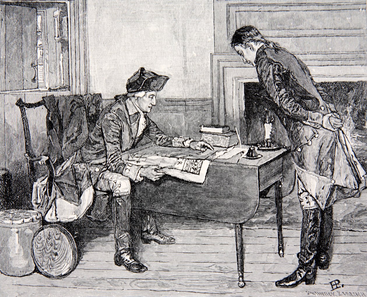 Hale modtager instrukser fra Washington af Howard Pyle