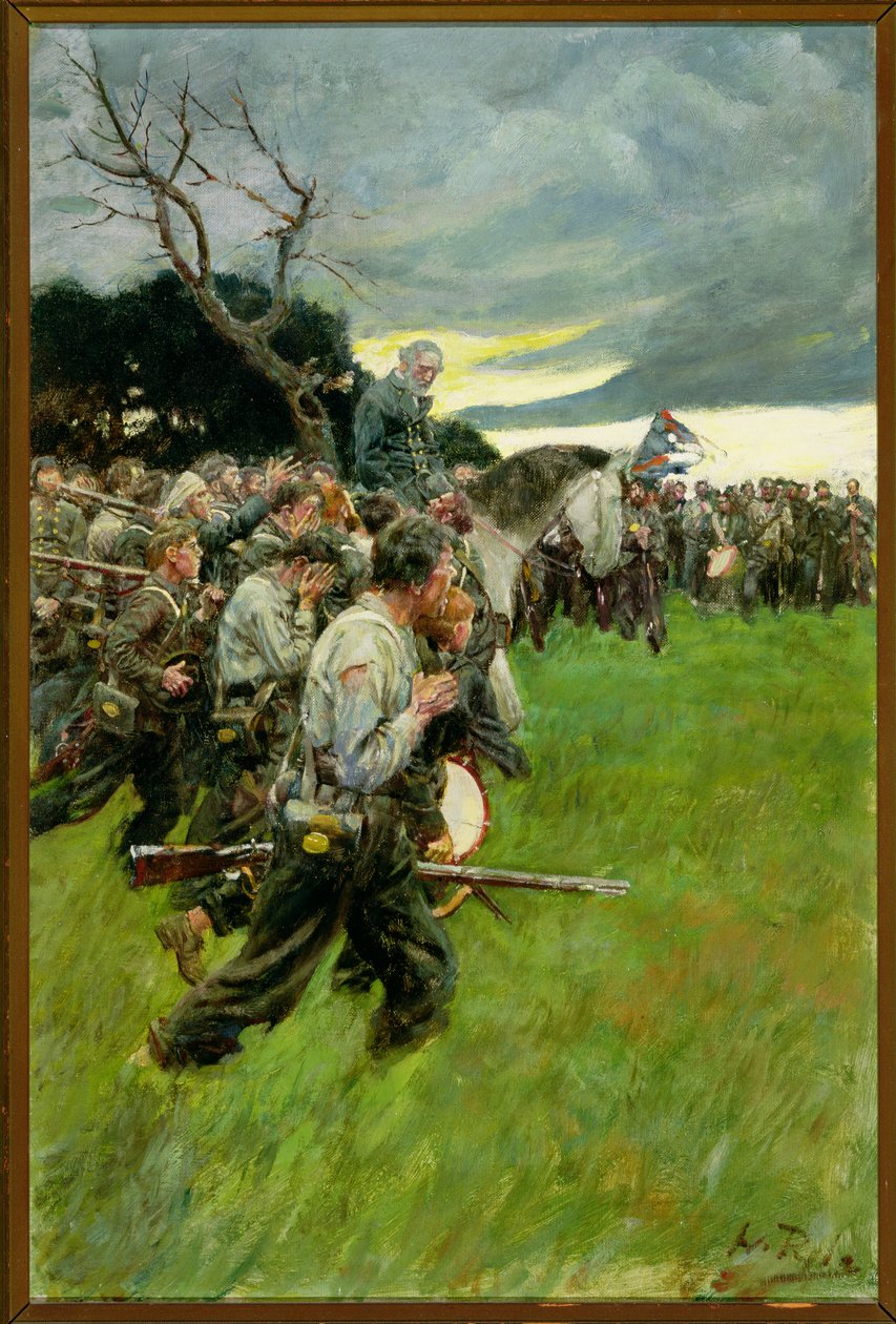Hans hær brød op og fulgte ham grædende og hulkende, fra 