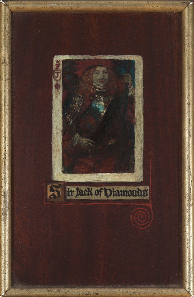 Sir Jack of Diamonds (olie på panel) af Howard Pyle