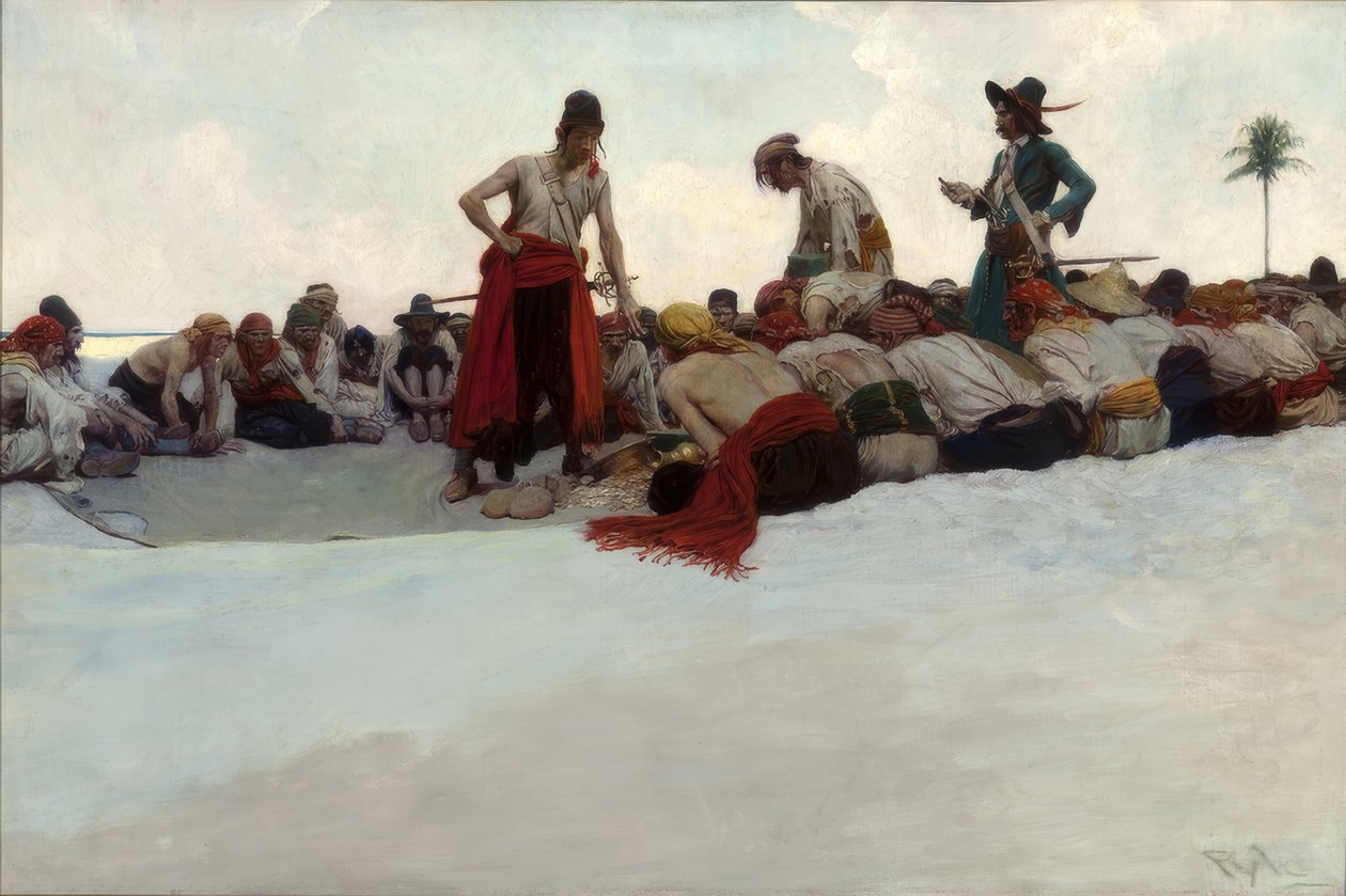 Så blev skatten delt af Howard Pyle