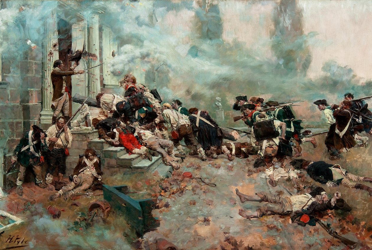 Angrebet på Chew-huset af Howard Pyle