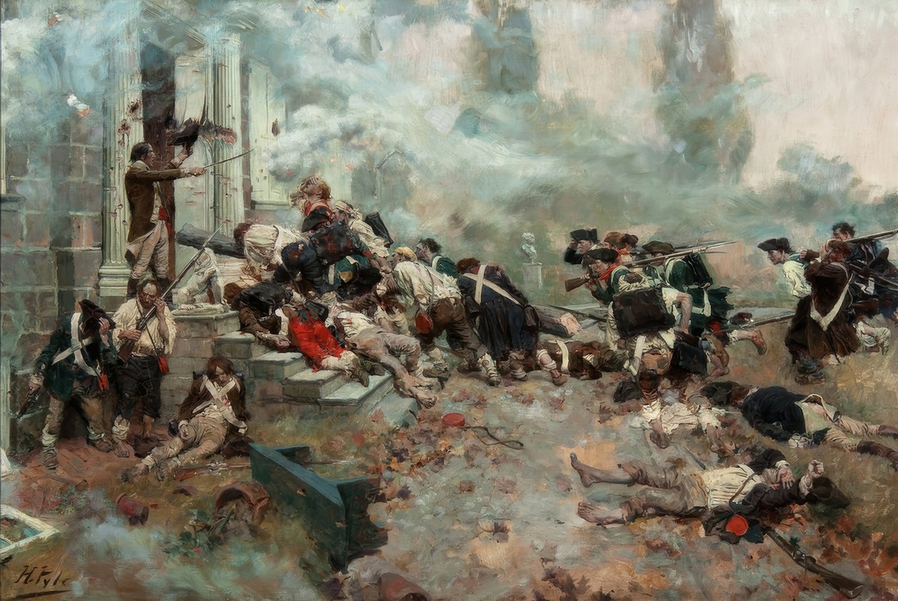 Angrebet på Chew-huset af Howard Pyle