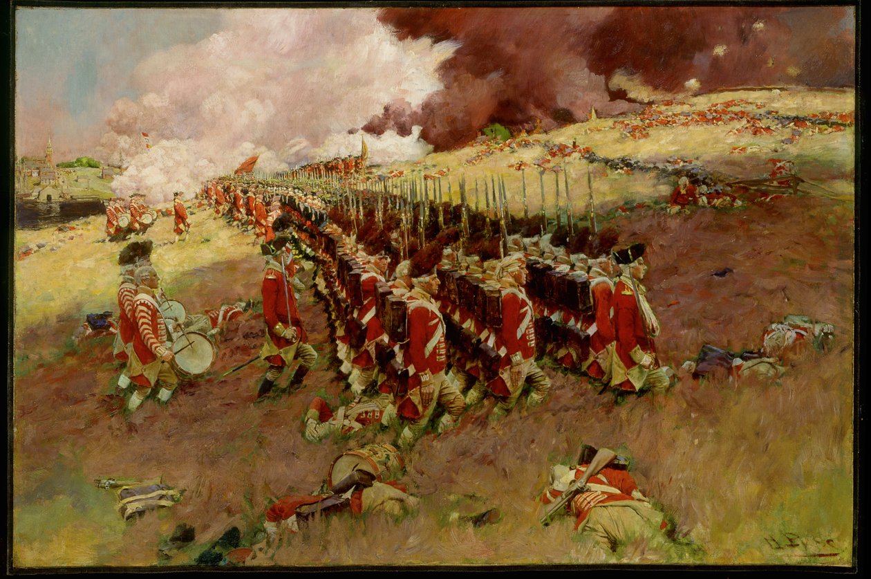 Slaget ved Bunker Hill af Howard Pyle