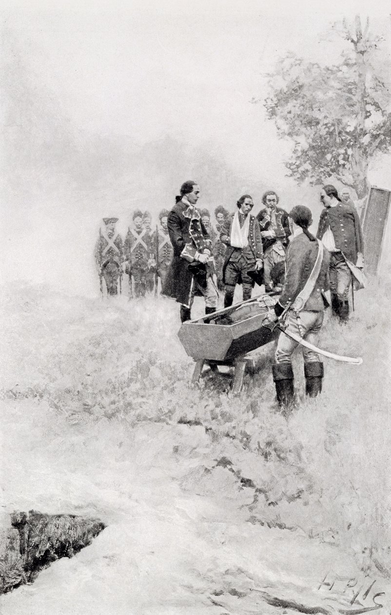 The Burial of Braddock, illustration fra 