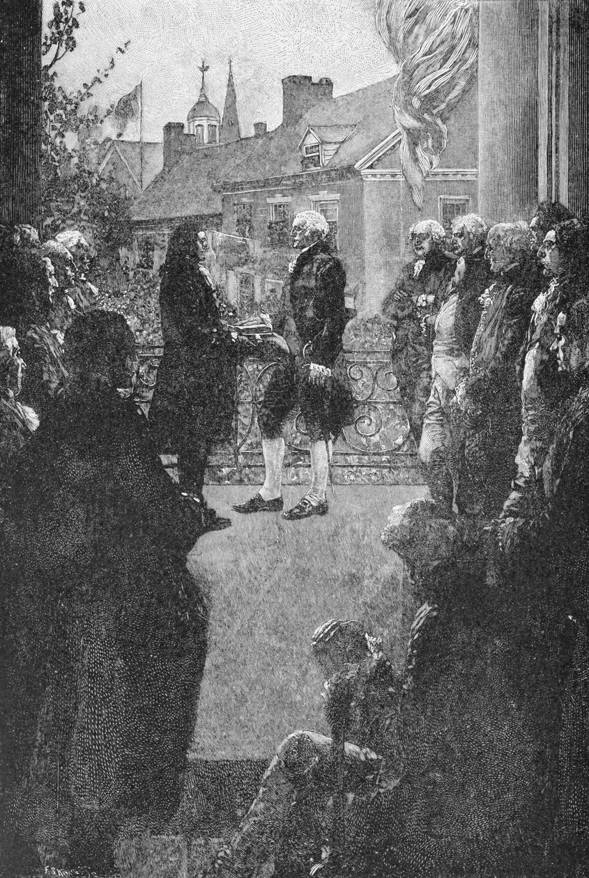 The Inauguration, indgraveret af Francis Scott King, illustration fra 