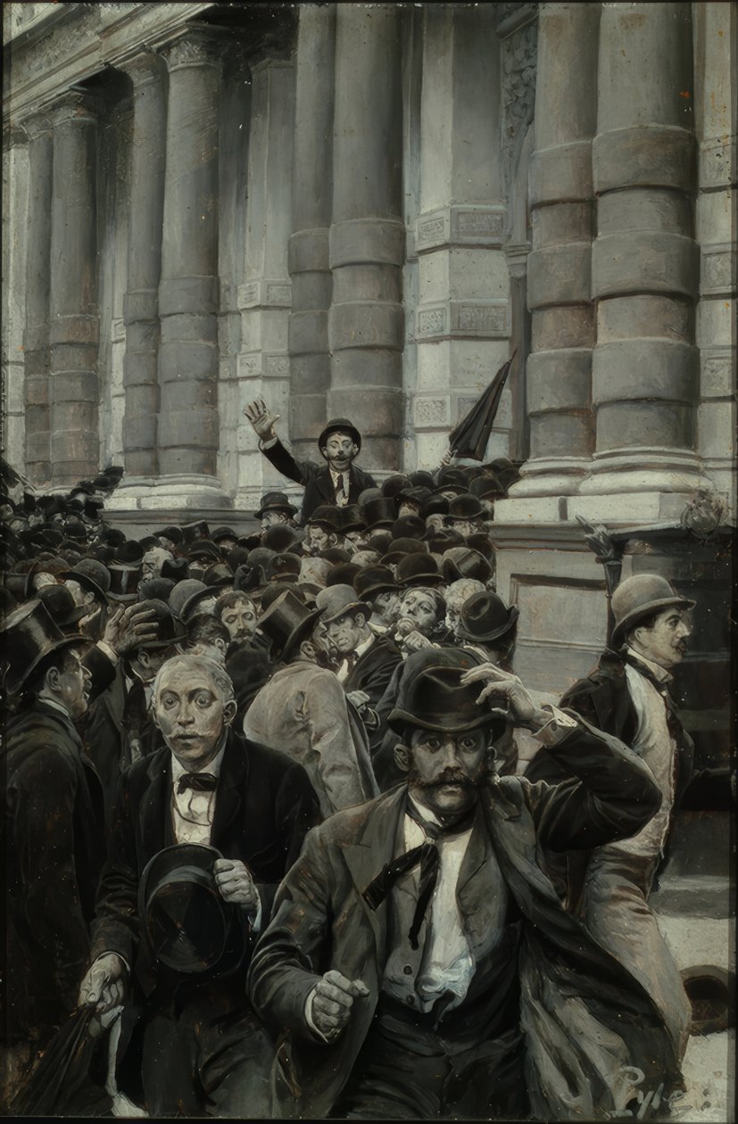 Rush fra New York Stock Exchange den 18. september 1873 af Howard Pyle