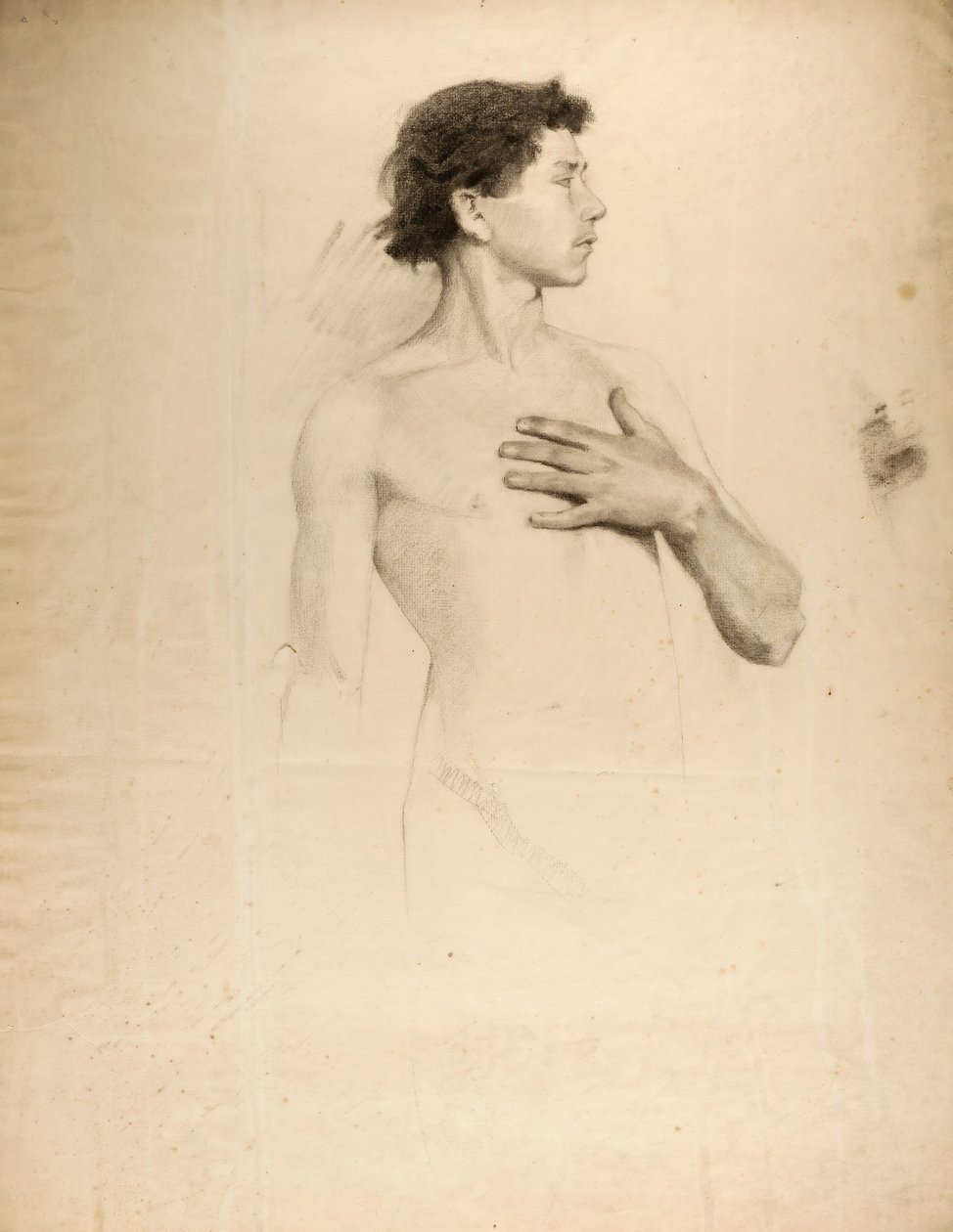 Nøgen dreng, torso og hoved af Howard Russell Butler