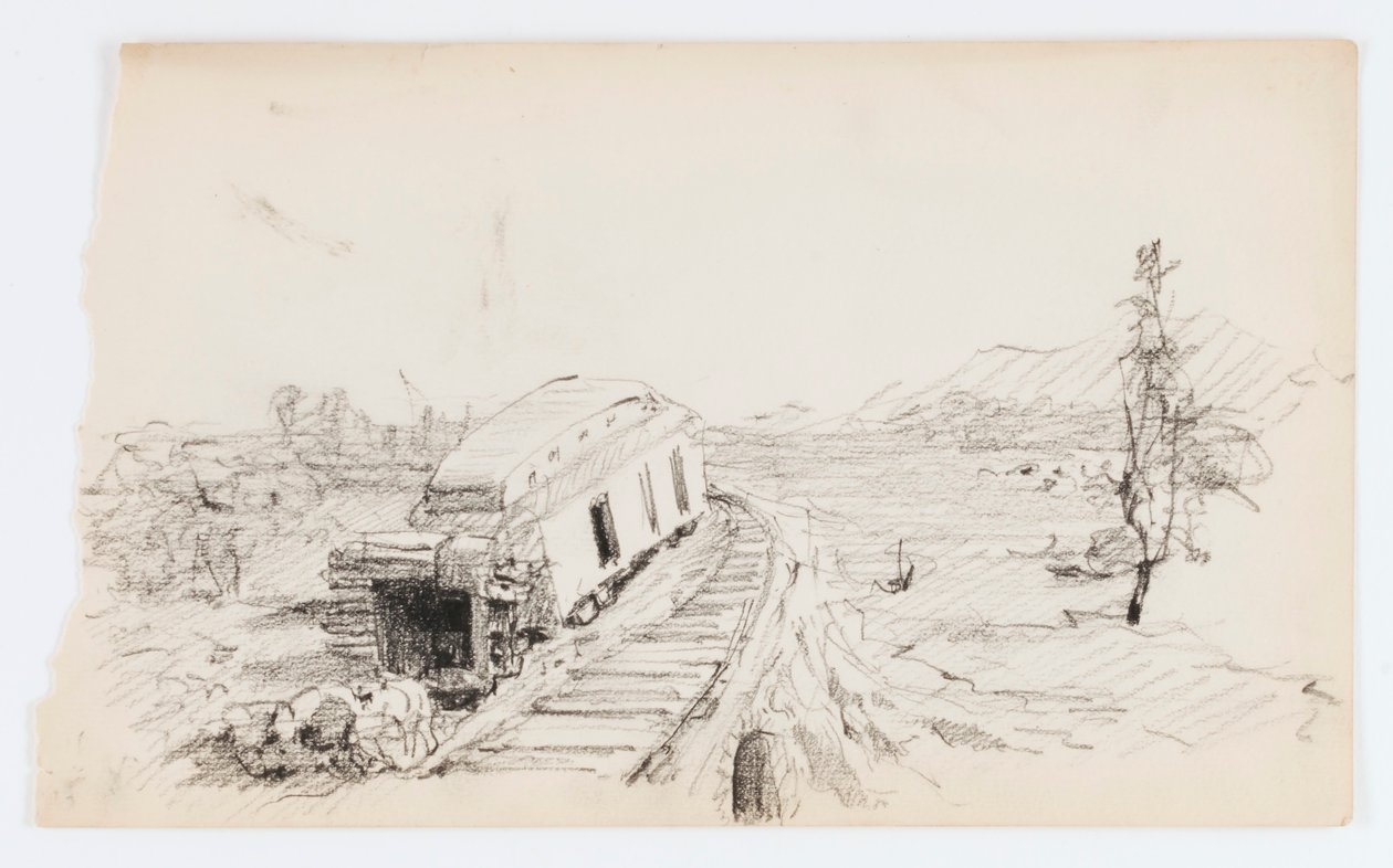 Uden titel (afsporet bus) af Howard Russell Butler