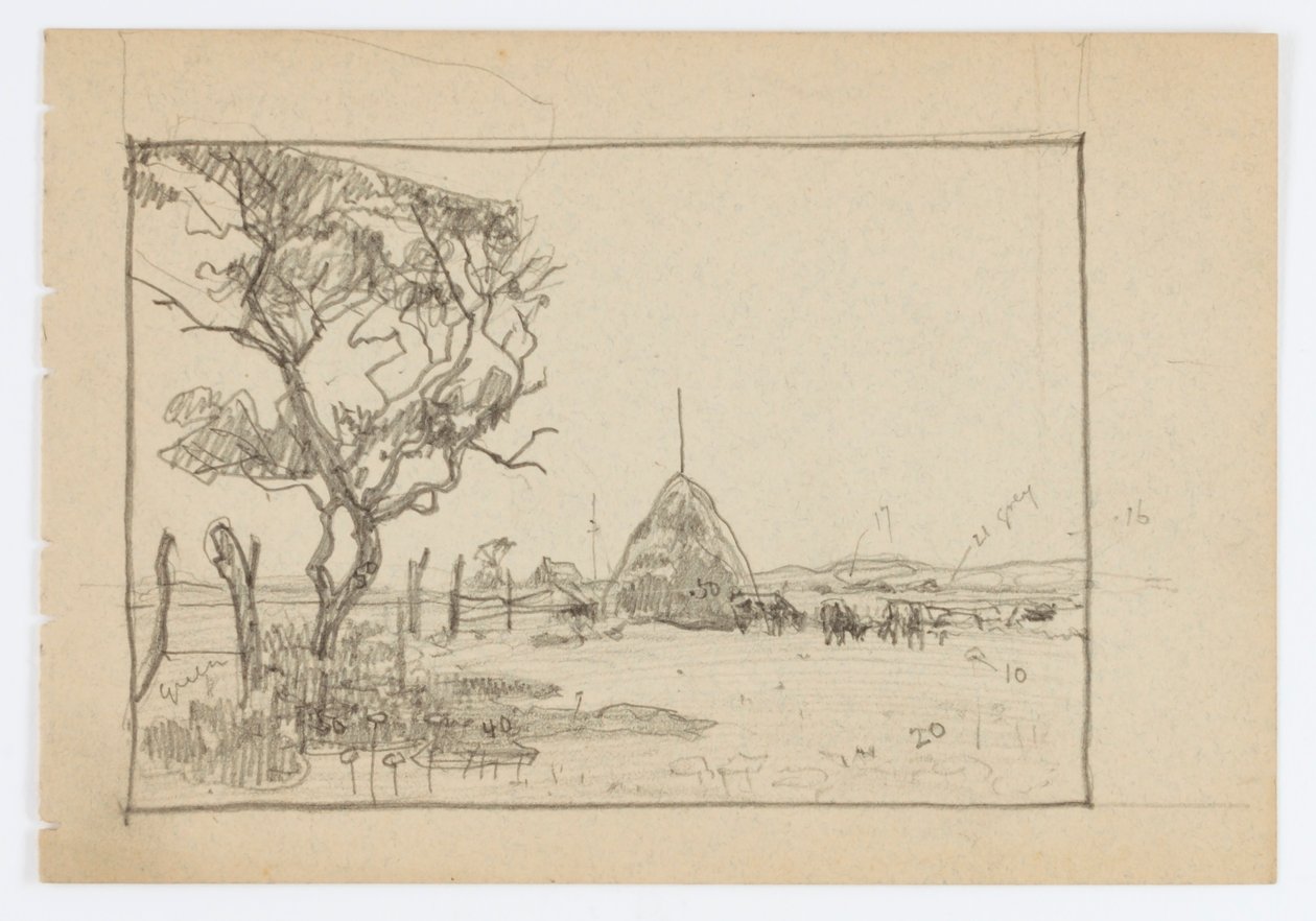 Uden titel (Træ med Hayrick) af Howard Russell Butler