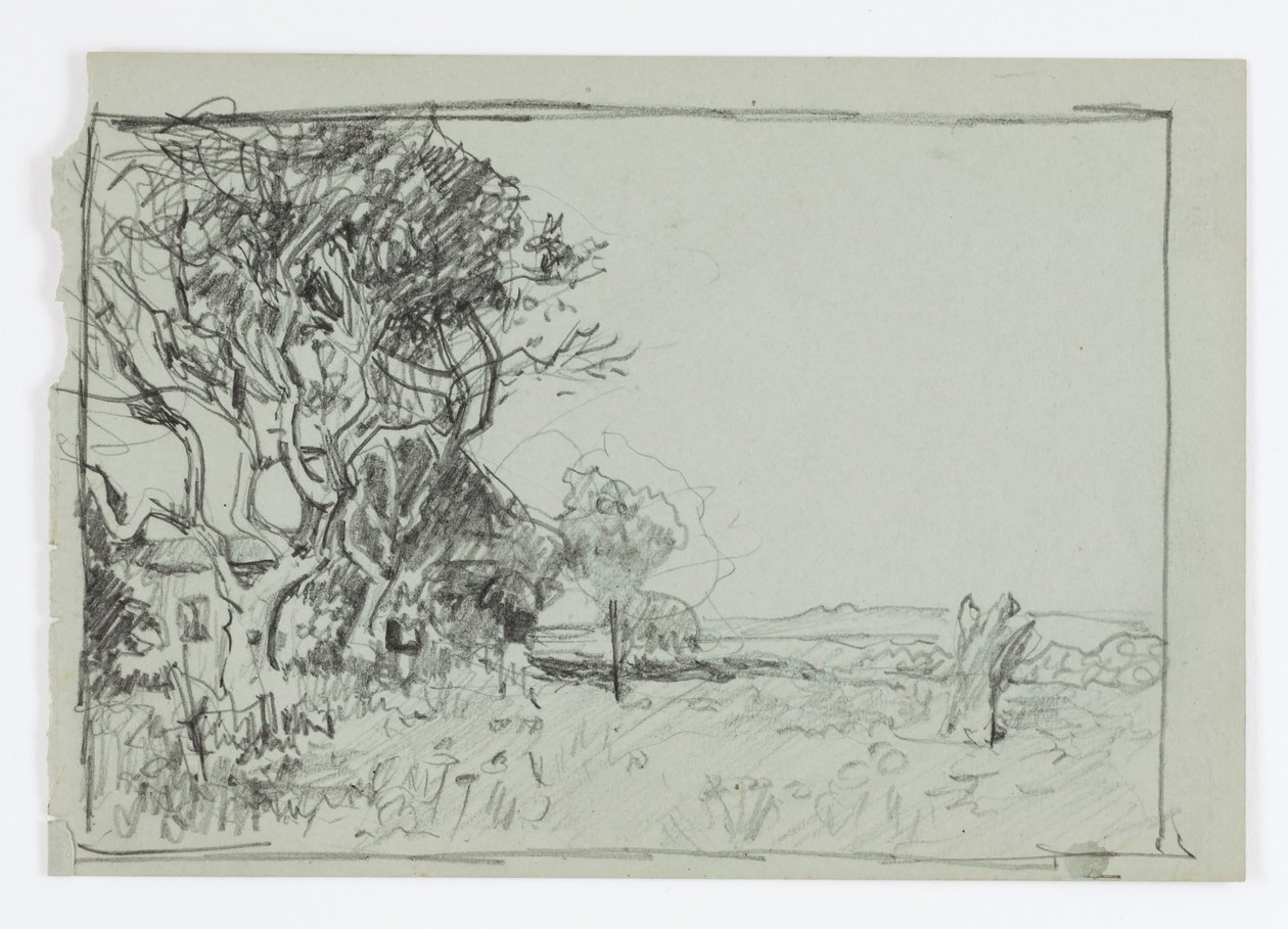 Uden titel (Træ med hus) af Howard Russell Butler