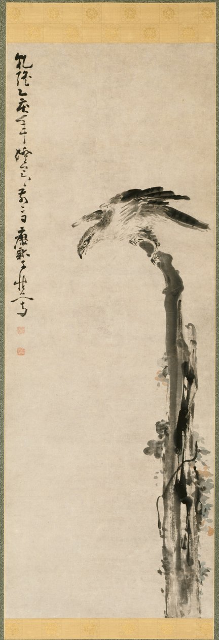 Ørn på en træstamme, 1755. af Huang Shen