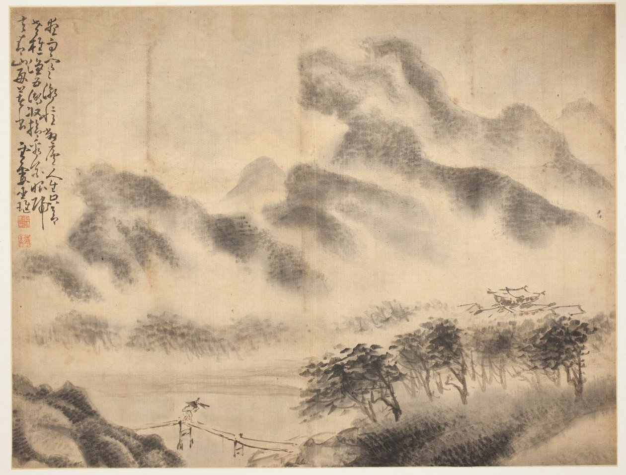 Landskaber og figurer: Landskab af Huang Shen