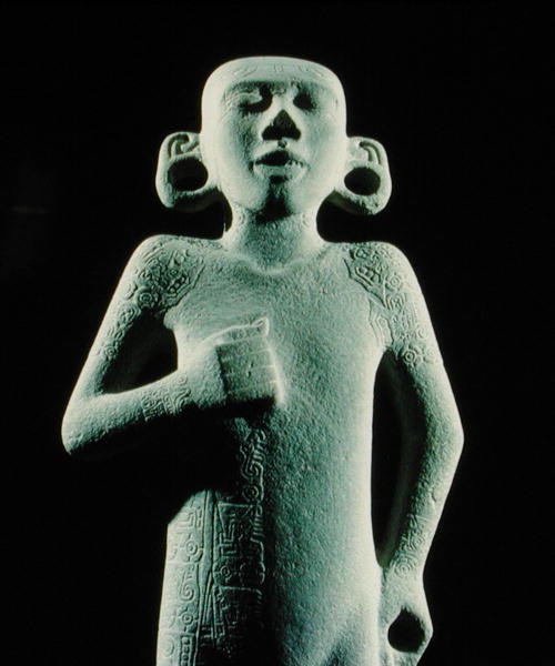 The Young Man of Tamuin, sent efter klassisk periode (1300-1521) (sten) (detaljer fra 207851) af Huaxtec Huaxtec