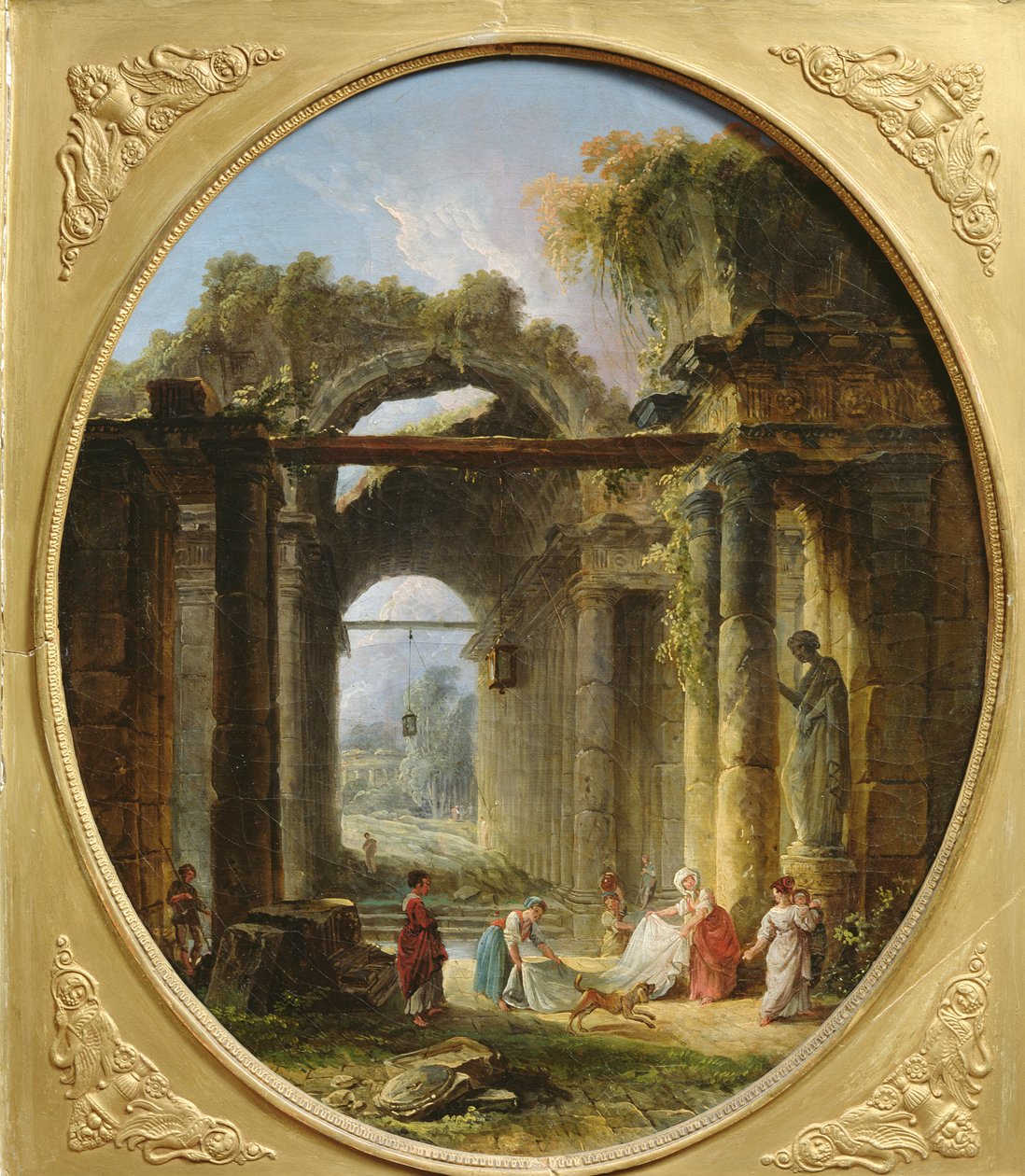 Gamle ruiner i Rom af Hubert Robert