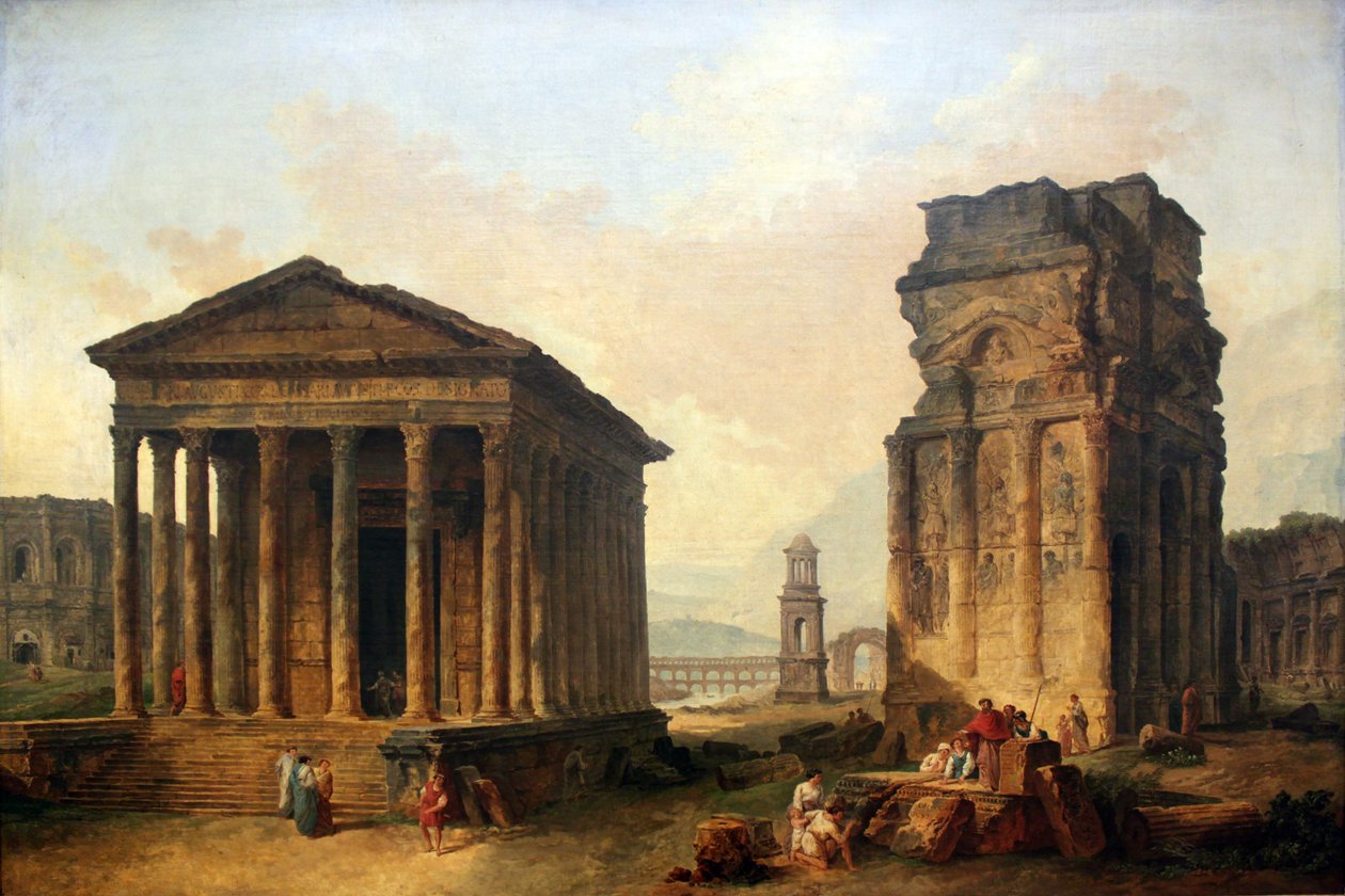 Ruinerne af Nîmes, Orange og Saint-Rémy-de-Provence af Hubert Robert