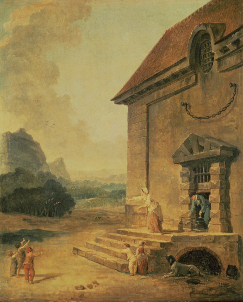 Befrielse af fuglene, 1794 af Hubert Robert