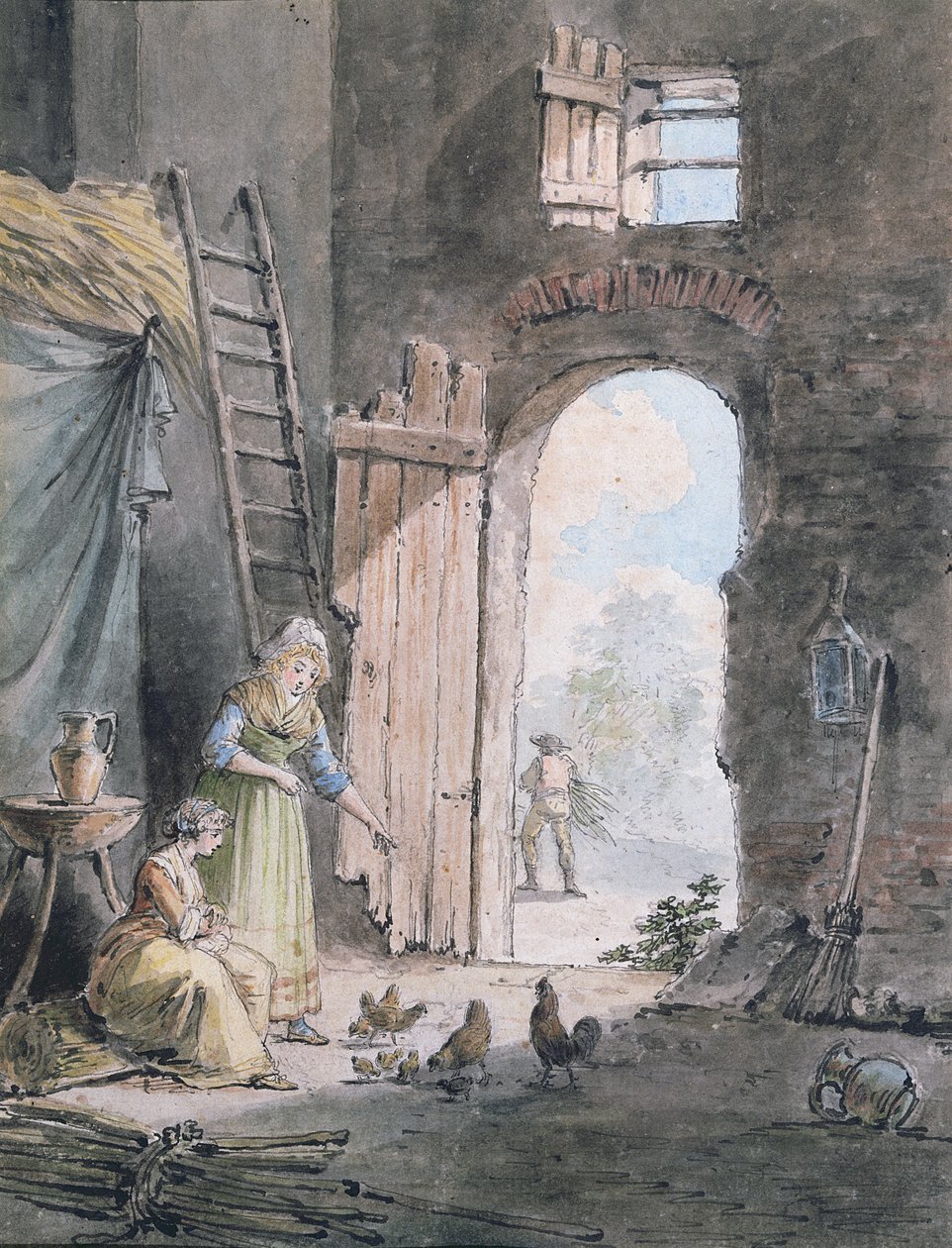 Familie i landdistrikterne af Hubert Robert