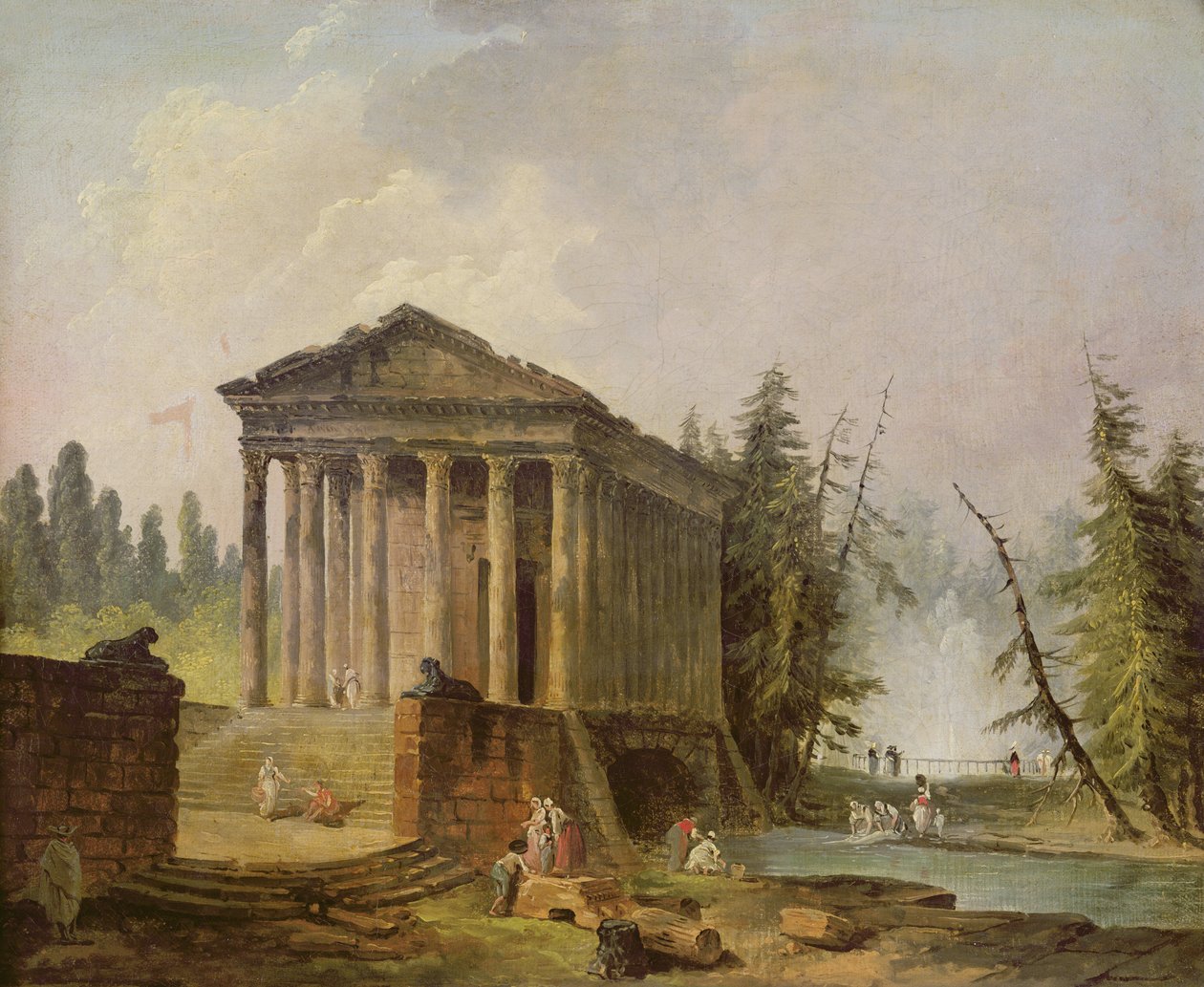 Det gamle tempel af Hubert Robert