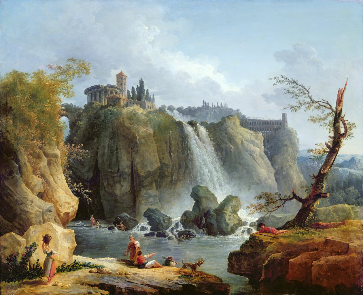 Tivolis fald, 1768 af Hubert Robert