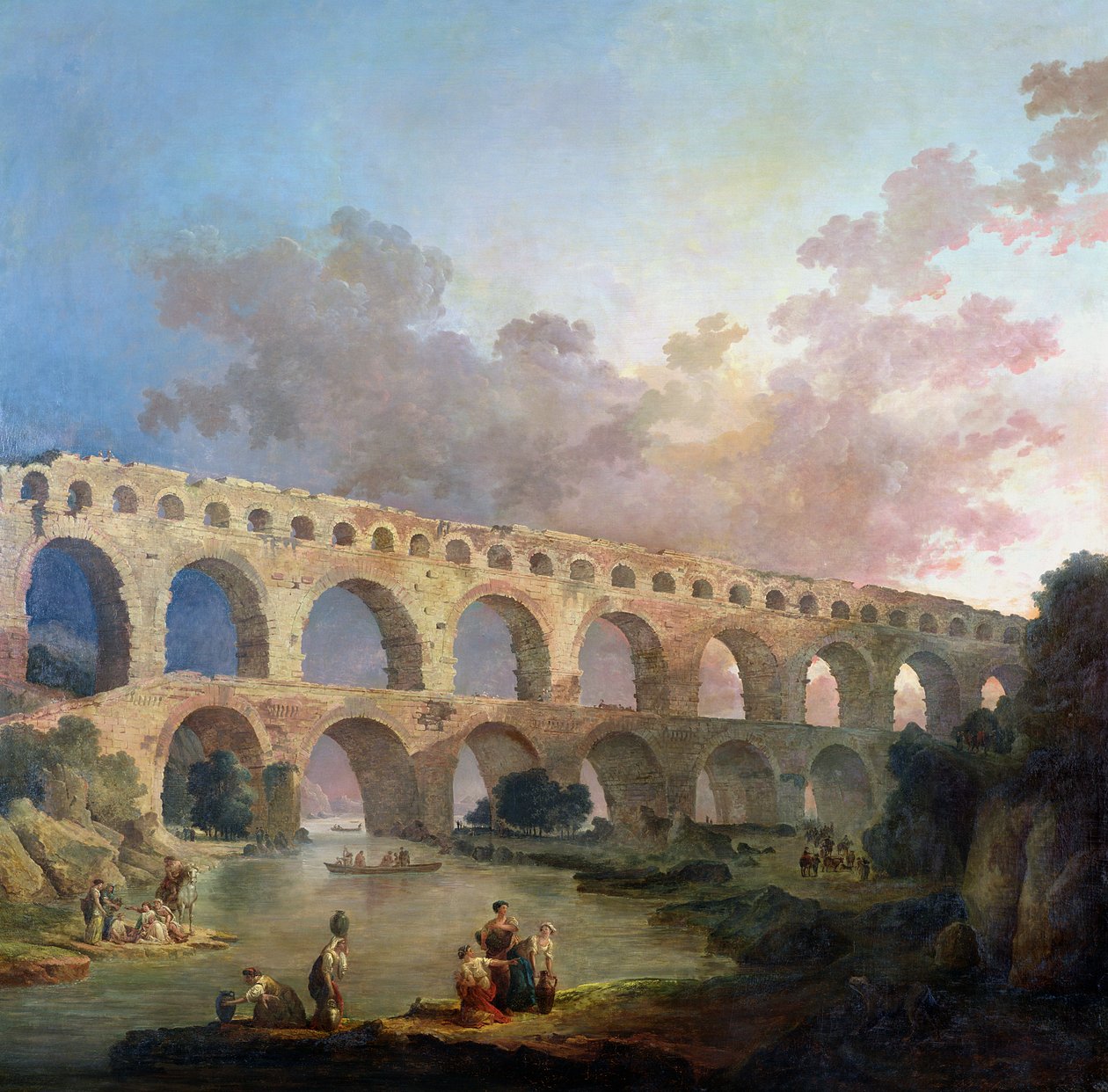 Pont du Gard, Nimes, ca. 1786 af Hubert Robert