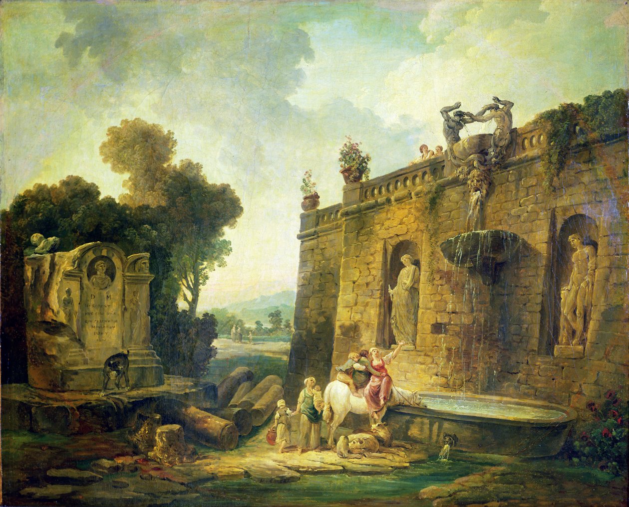 Vandingsstedet af Hubert Robert