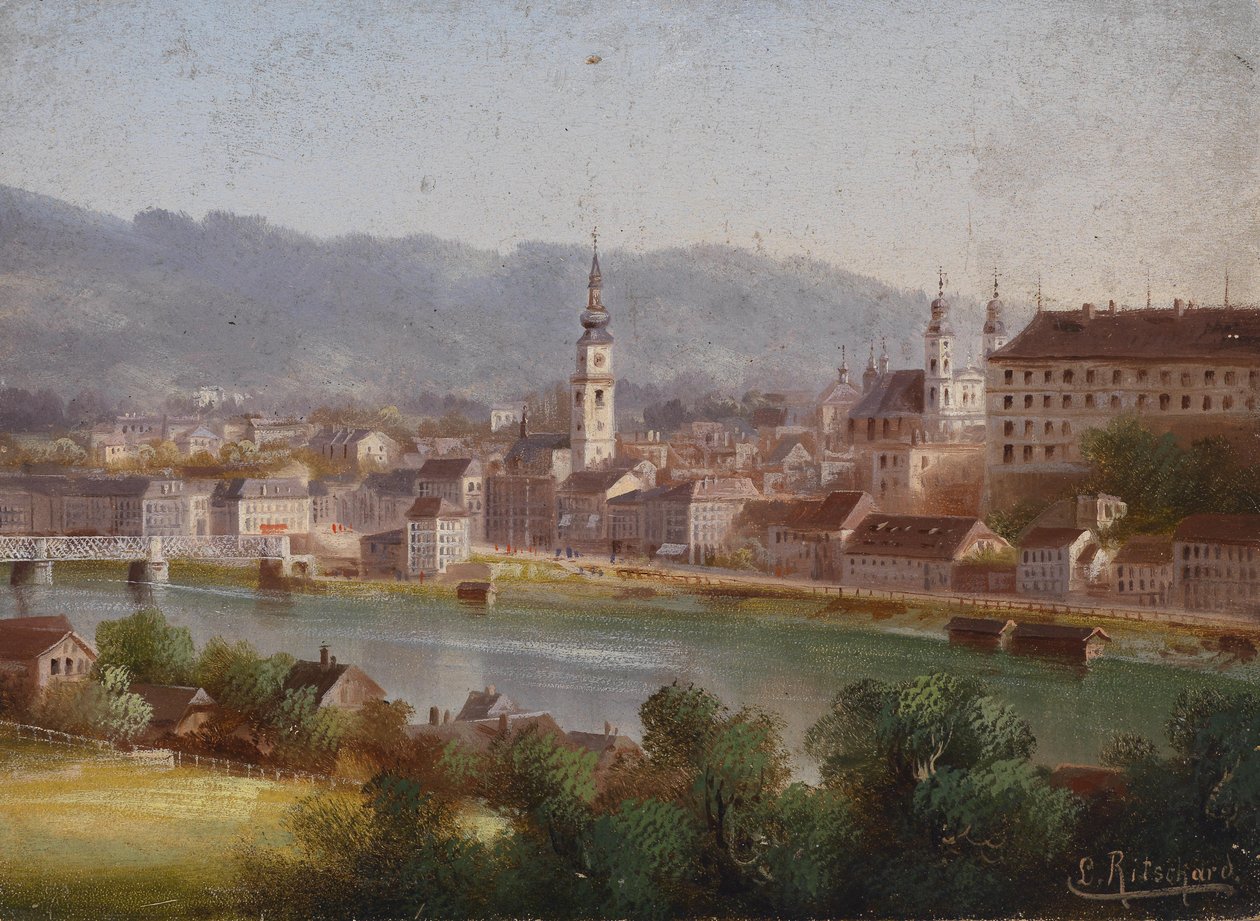 Udsigt over Linz af Hubert Sattler